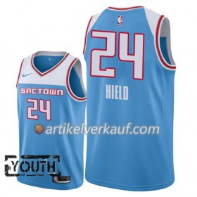 NBA Sacramento Kings Trikot Buddy Hield 24 2018-19 Nike City Edition Blau Swingman - Kinder